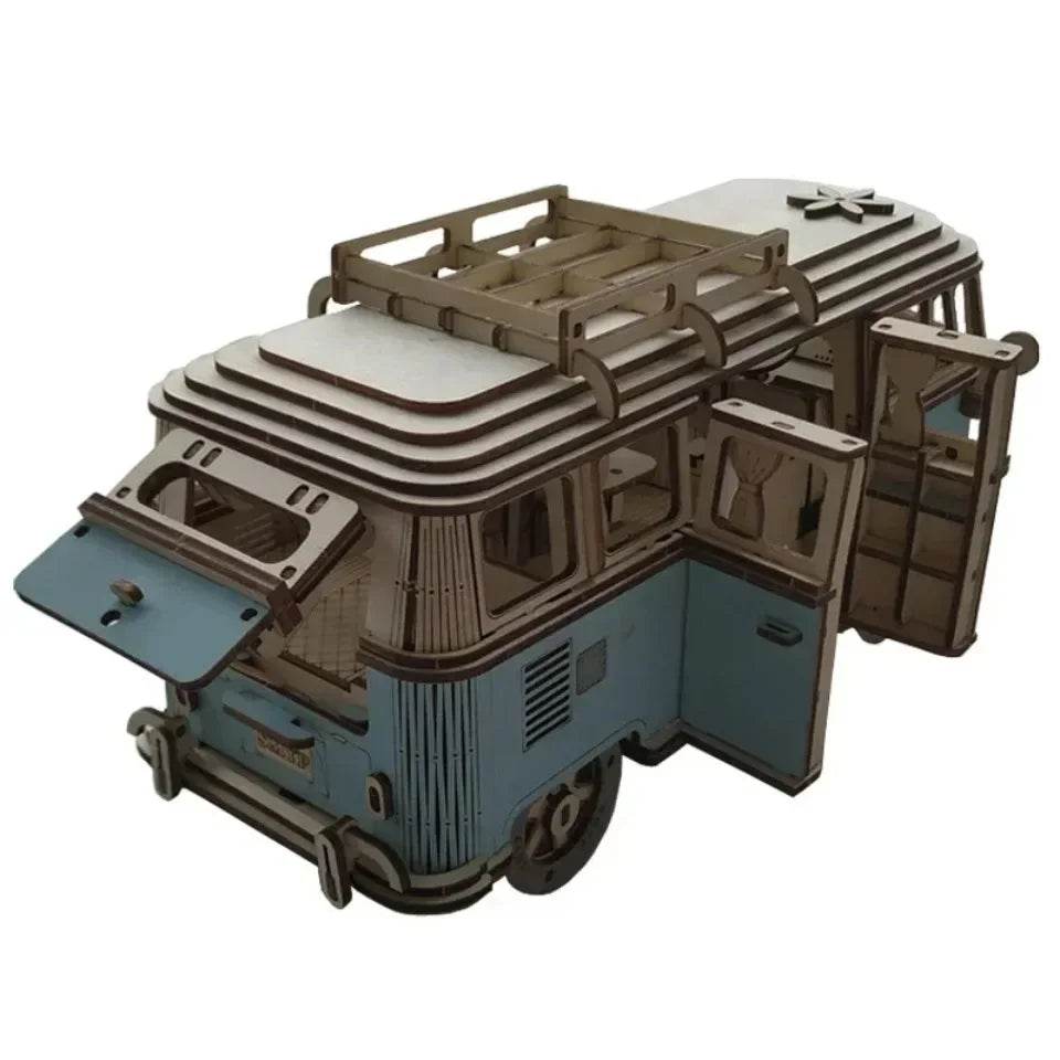 3D Wooden Car Puzzle | DIY Creative Model for Kids & Adults—Perfect for Gifts & Decor - One-Sake.com