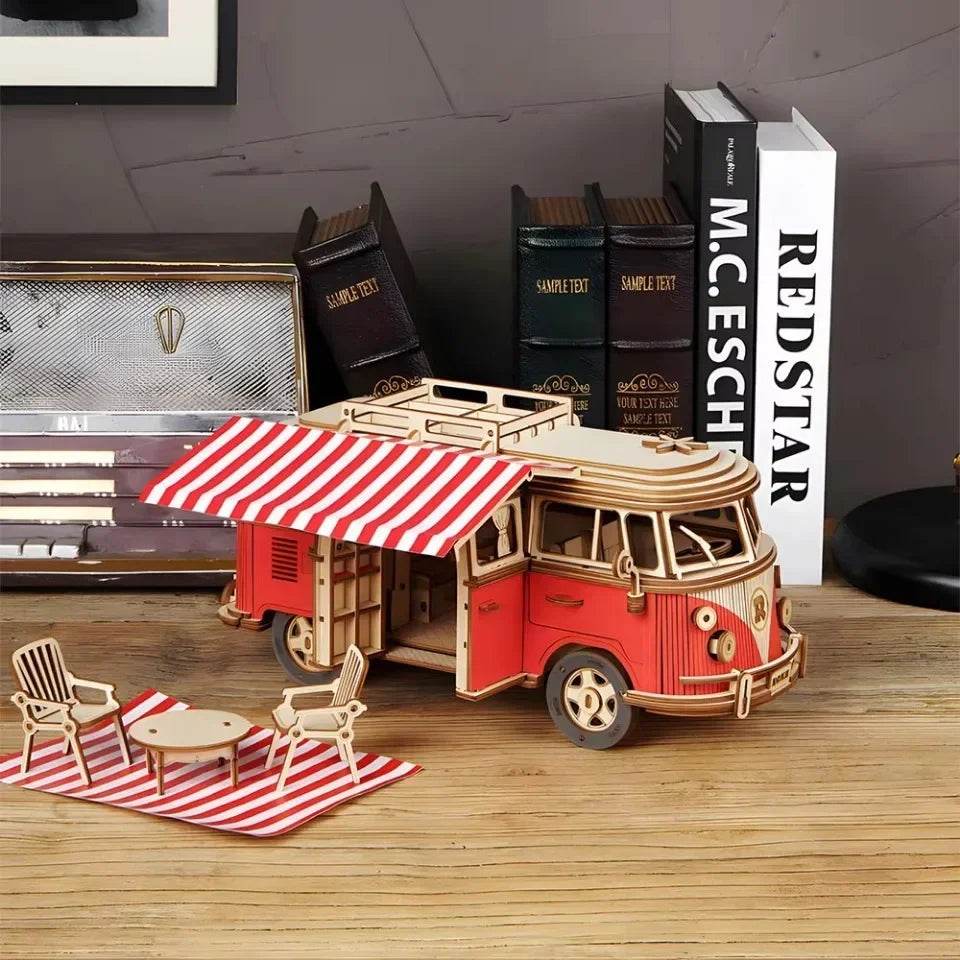 3D Wooden Car Puzzle | DIY Creative Model for Kids & Adults—Perfect for Gifts & Decor - One-Sake.com