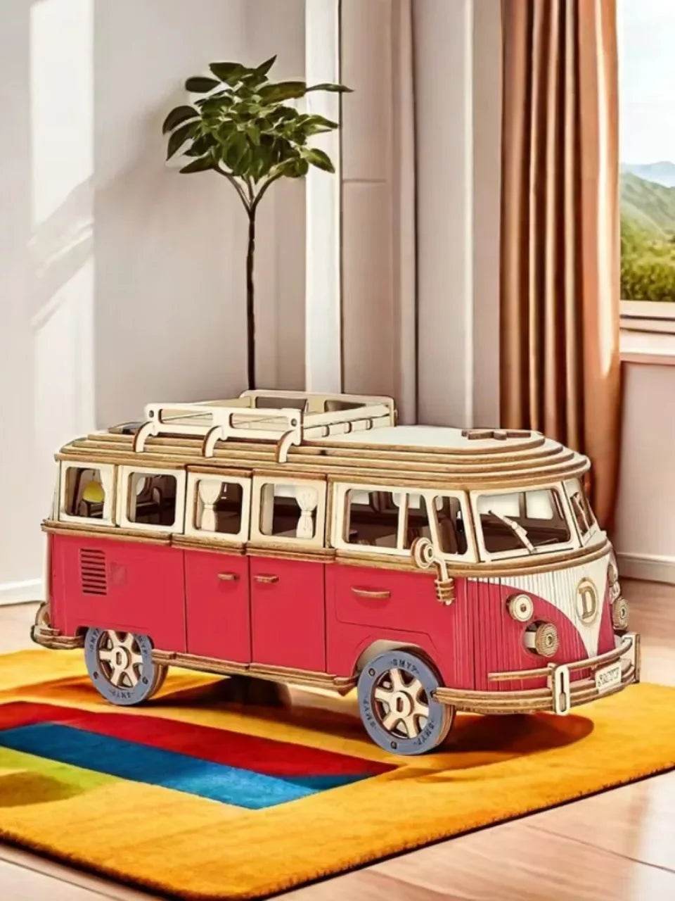 3D Wooden Car Puzzle | DIY Creative Model for Kids & Adults—Perfect for Gifts & Decor - One-Sake.com