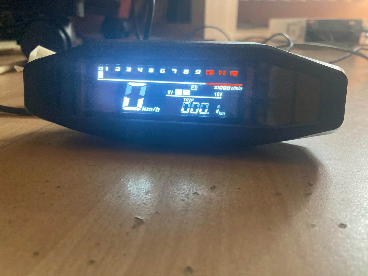 Universal Digital Motorcycle Speedometer & Tachometer | LCD Odometer, Oil Gauge, Turn Signal Indicator - One-Sake.com