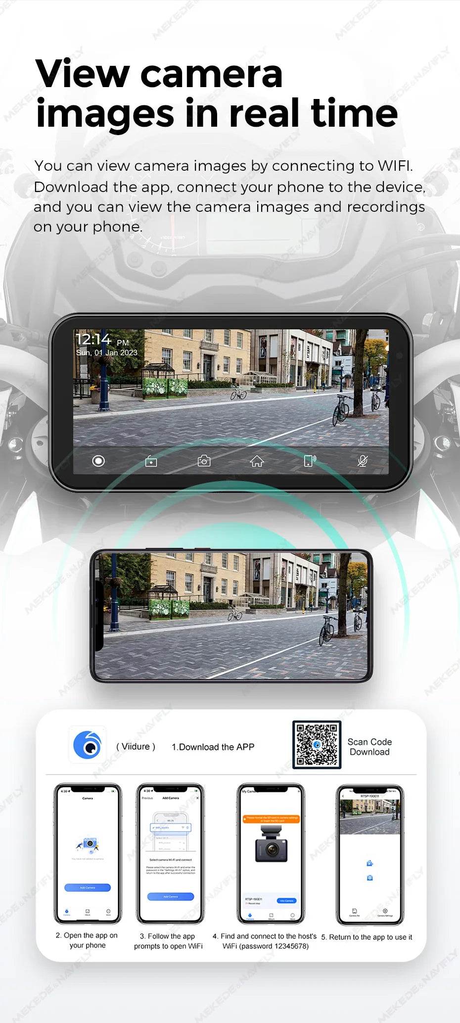 6.25” Waterproof Motorcycle GPS – IP67 Navigation with Wireless CarPlay, Android Auto & DVR Recording - One-Sake.com