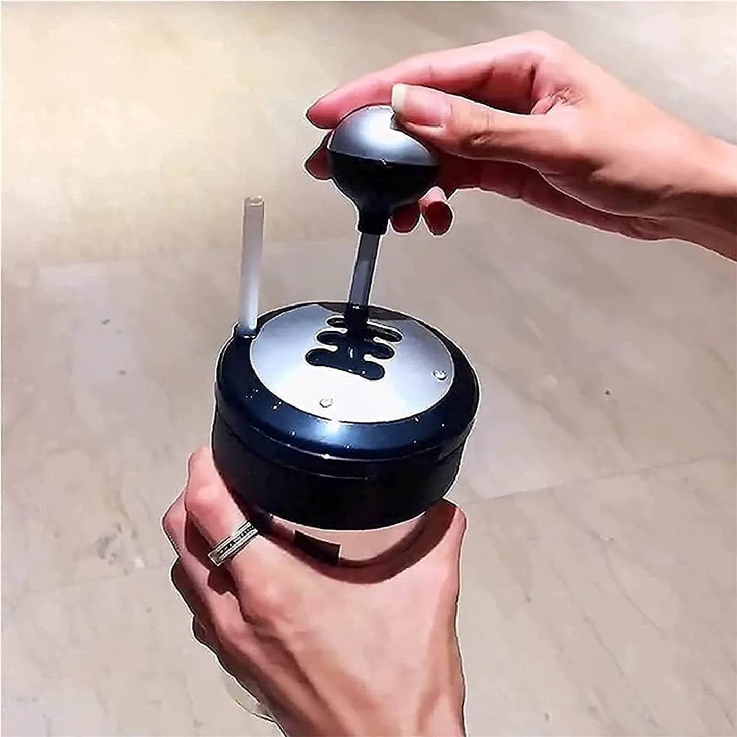 650ml Fast & Furious 9 Gear Lever Water Bottle – Rocker Shift Style Cup with Straw & Lid, Perfect Creative Gift - One-Sake.com