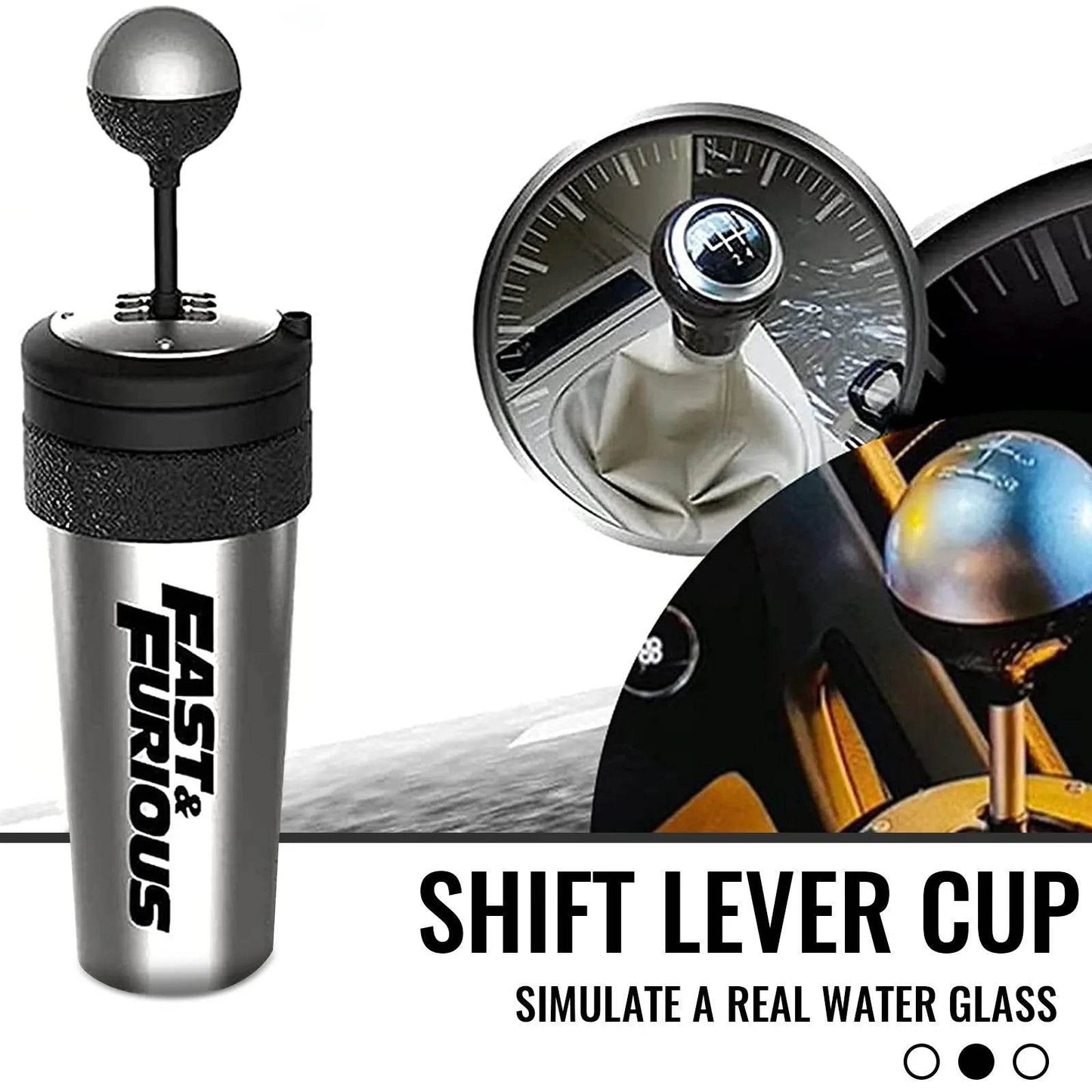 650ml Fast & Furious 9 Gear Lever Water Bottle – Rocker Shift Style Cup with Straw & Lid, Perfect Creative Gift - One-Sake.com
