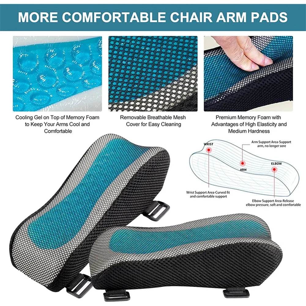 Office Chair Armrest Pad Elbow Pillow Comfortable Support Cushion Memory Foam Inner Core Sofa Cushion For Home Office Game Chair - One-Sake.com
