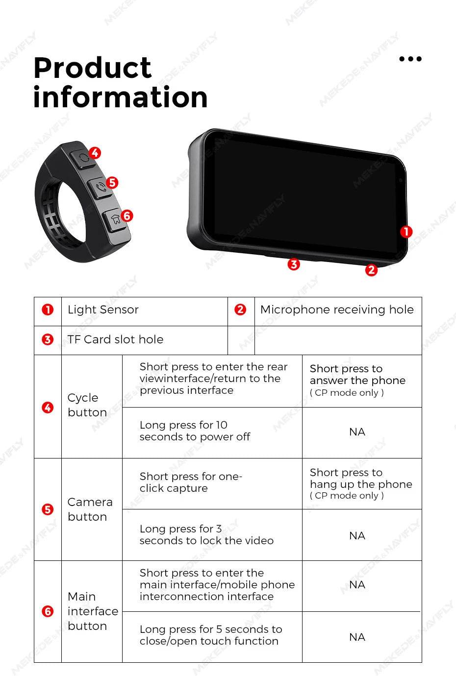 6.25” Waterproof Motorcycle GPS – IP67 Navigation with Wireless CarPlay, Android Auto & DVR Recording - One-Sake.com