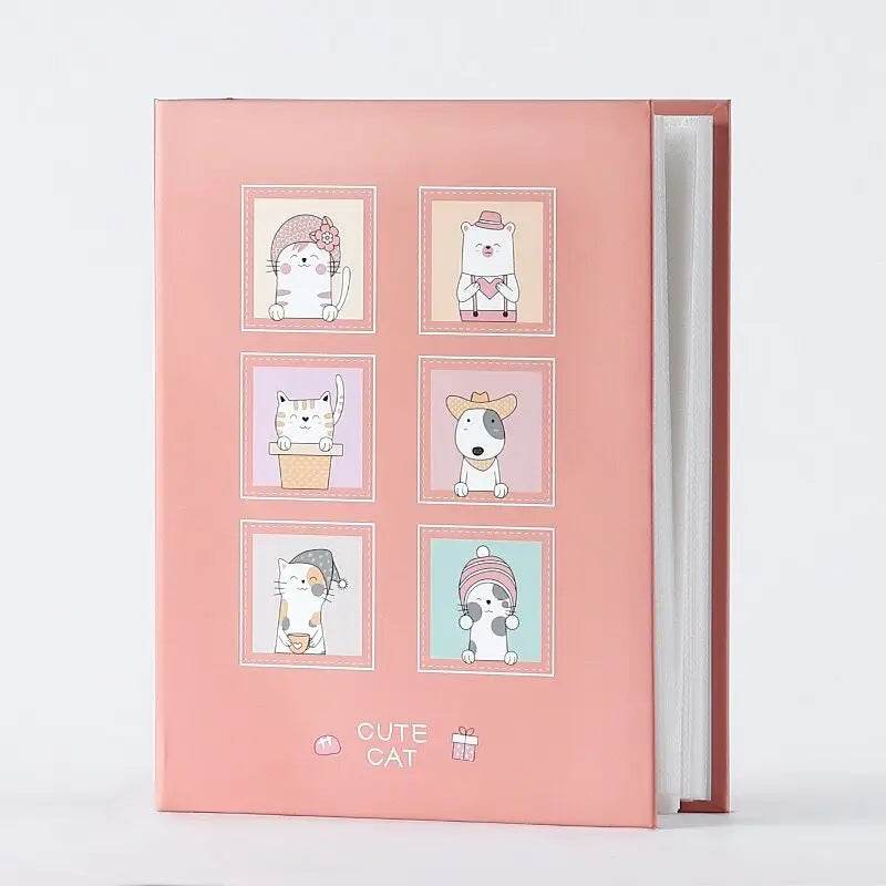 6-Inch Foldout Family Photo Album – 200-Sheet Large Capacity Children Growth Album with Plastic Sealed Pages & Cartoon Pattern – Paper Cover & High-Pressure Binding - One-Sake.com