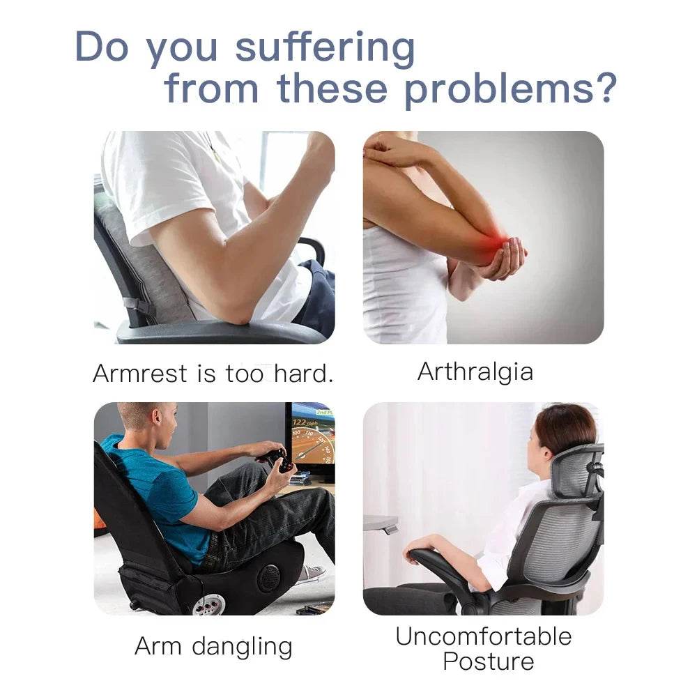 Office Chair Armrest Pad Elbow Pillow Comfortable Support Cushion Memory Foam Inner Core Sofa Cushion For Home Office Game Chair - One-Sake.com