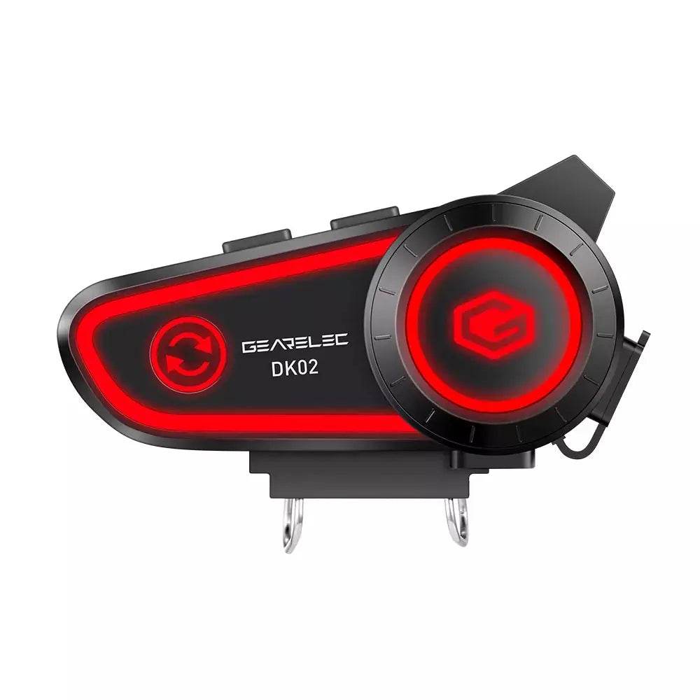 GEARELEC DK02 Bluetooth Motorcycle Helmet Headset – IPX7 Waterproof, 2800mAh Battery, Ambient Lights & Stereo Sound - One-Sake.com