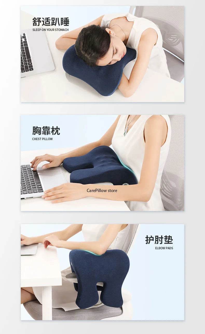 Neck Support Office Rest Lunch Break Orthopedic Student Desk Sleeping Memory Foam Nap Pillow For Travel Headrest - One-Sake.com
