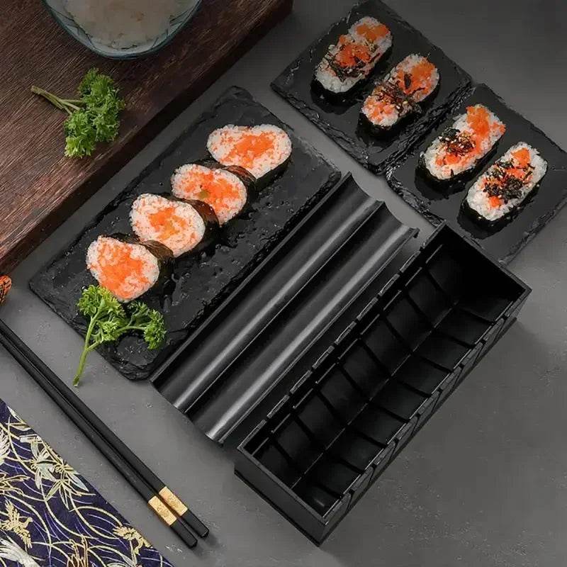 10-Piece Sushi Making Kit – DIY Rice Ball & Roll Mold for Heart, Square & Round Shapes - One-Sake.com