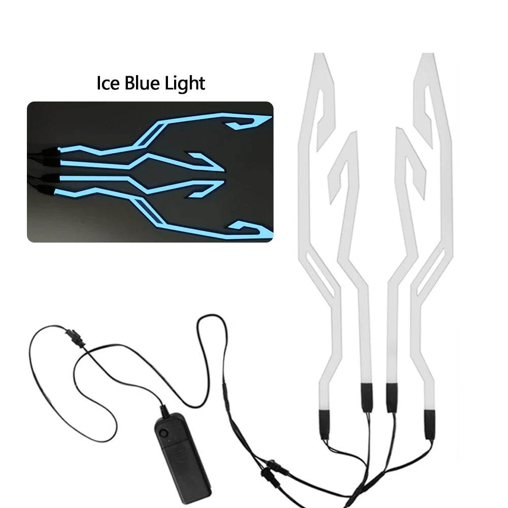 2023 4-in-1 LED Motorcycle Helmet Strip - Waterproof EL Sticker with Cold Light for Night Riding & Warning Visibility - One-Sake.com