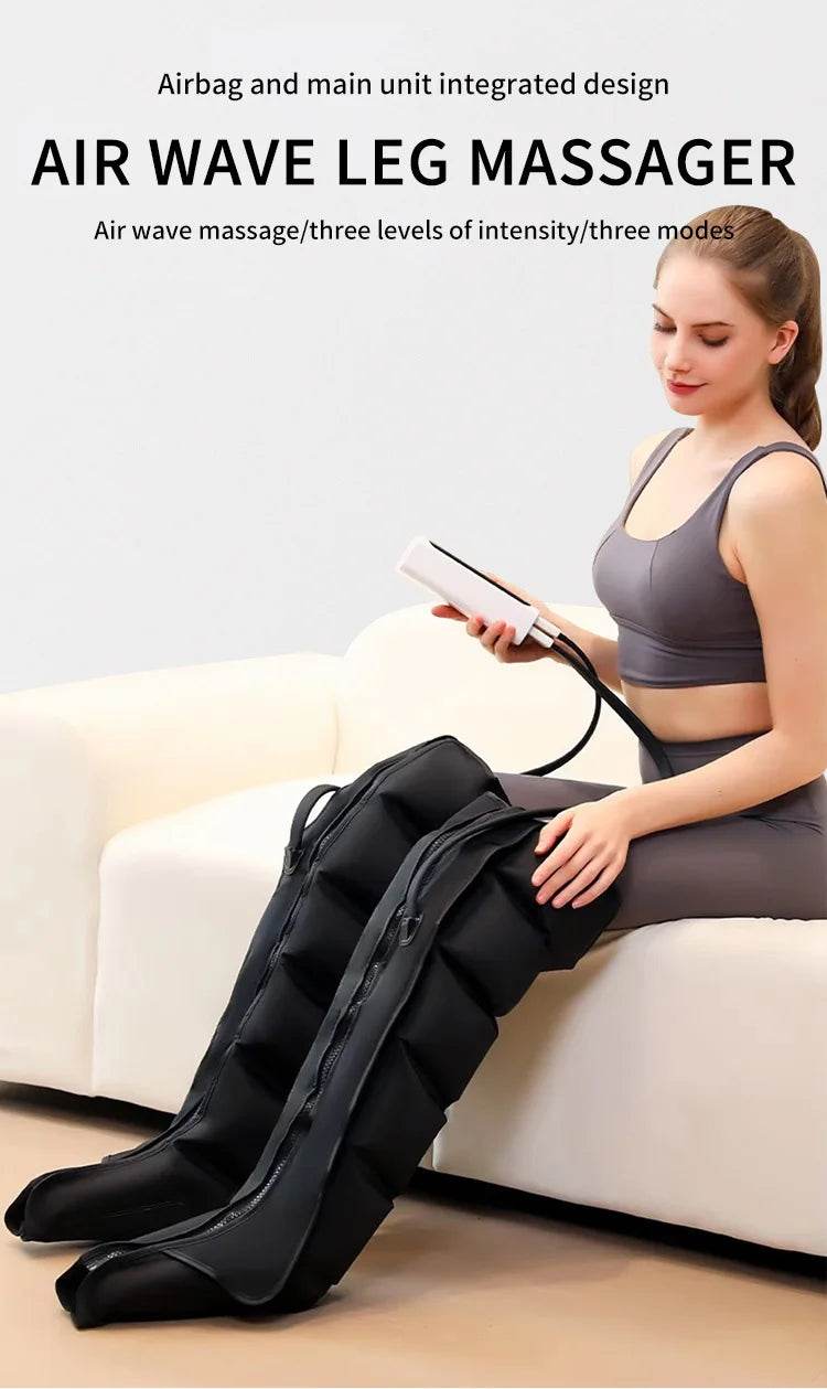 Air Pressure Leg Massager Foot Massage Boots Kneading Squeeze Deep Relaxation Calf With Remote Control - One-Sake.com
