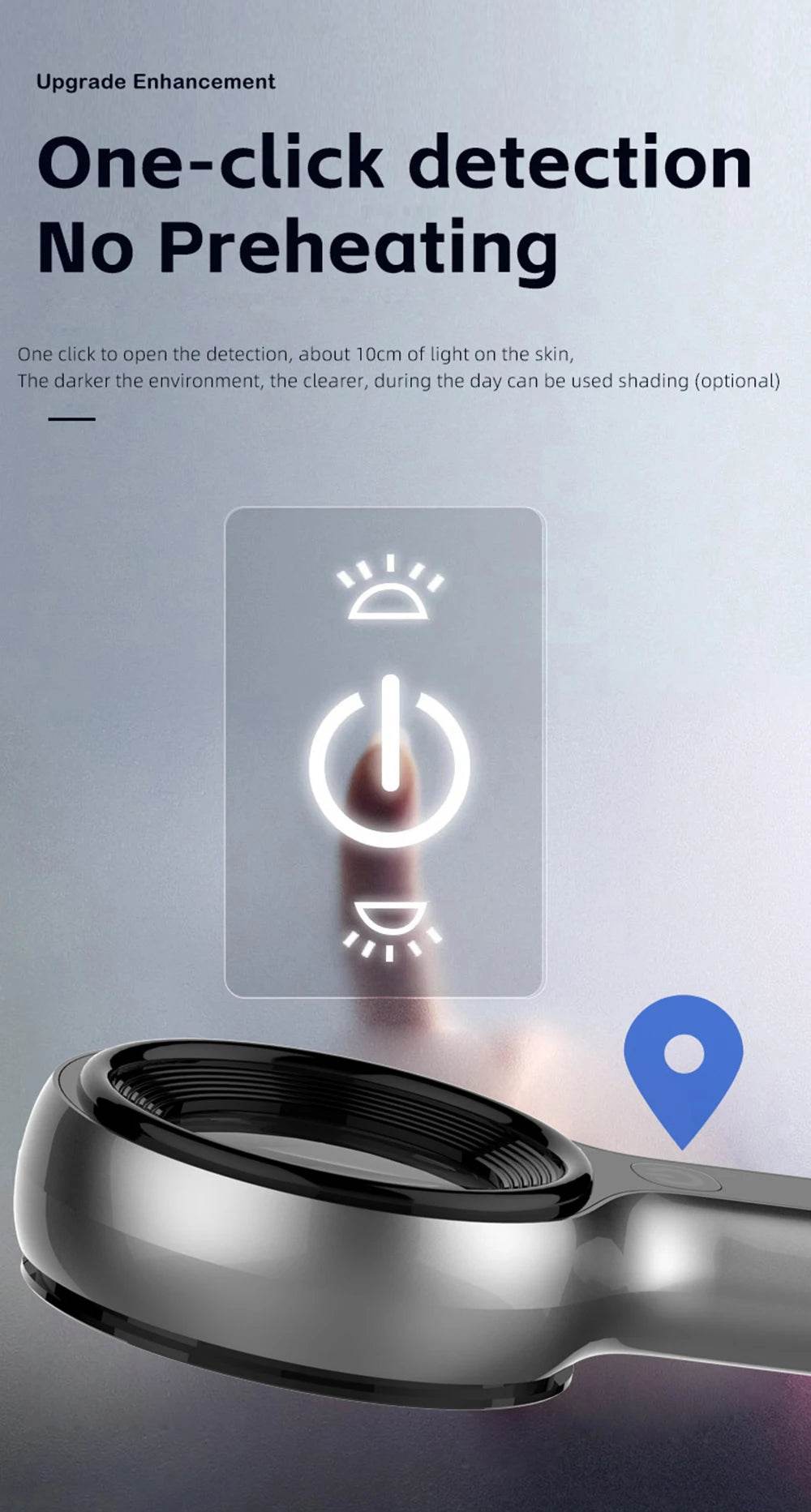 NEW DW-B200 Woods Lamp Skin Analyzer – 365nm UV LED Magnifier for Vitiligo, Acne & Psoriasis Detection | Handheld UV Skin Inspection Tool with 1.5x Magnification & Rechargeable Battery - One-Sake.com