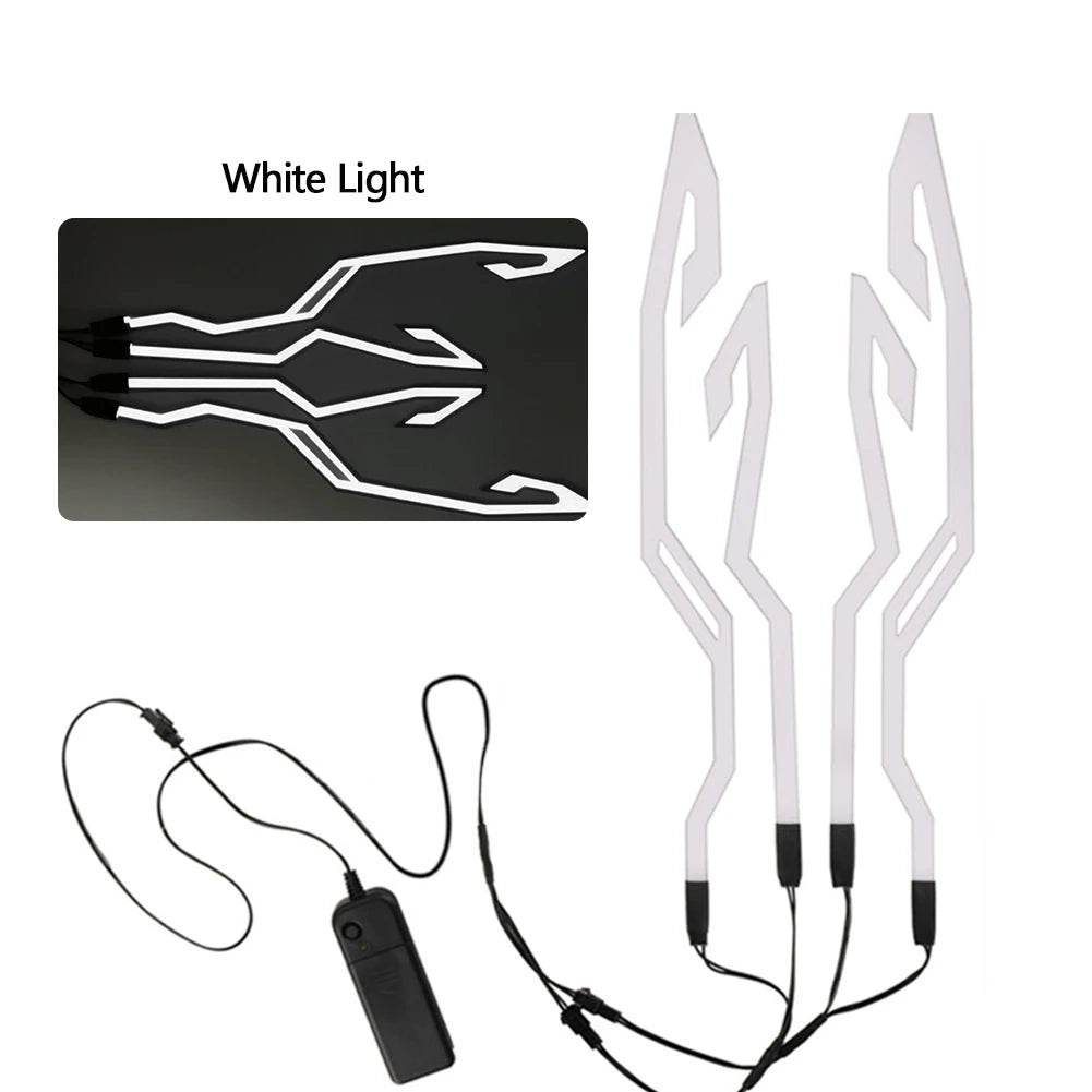2023 4-in-1 LED Motorcycle Helmet Strip - Waterproof EL Sticker with Cold Light for Night Riding & Warning Visibility - One-Sake.com