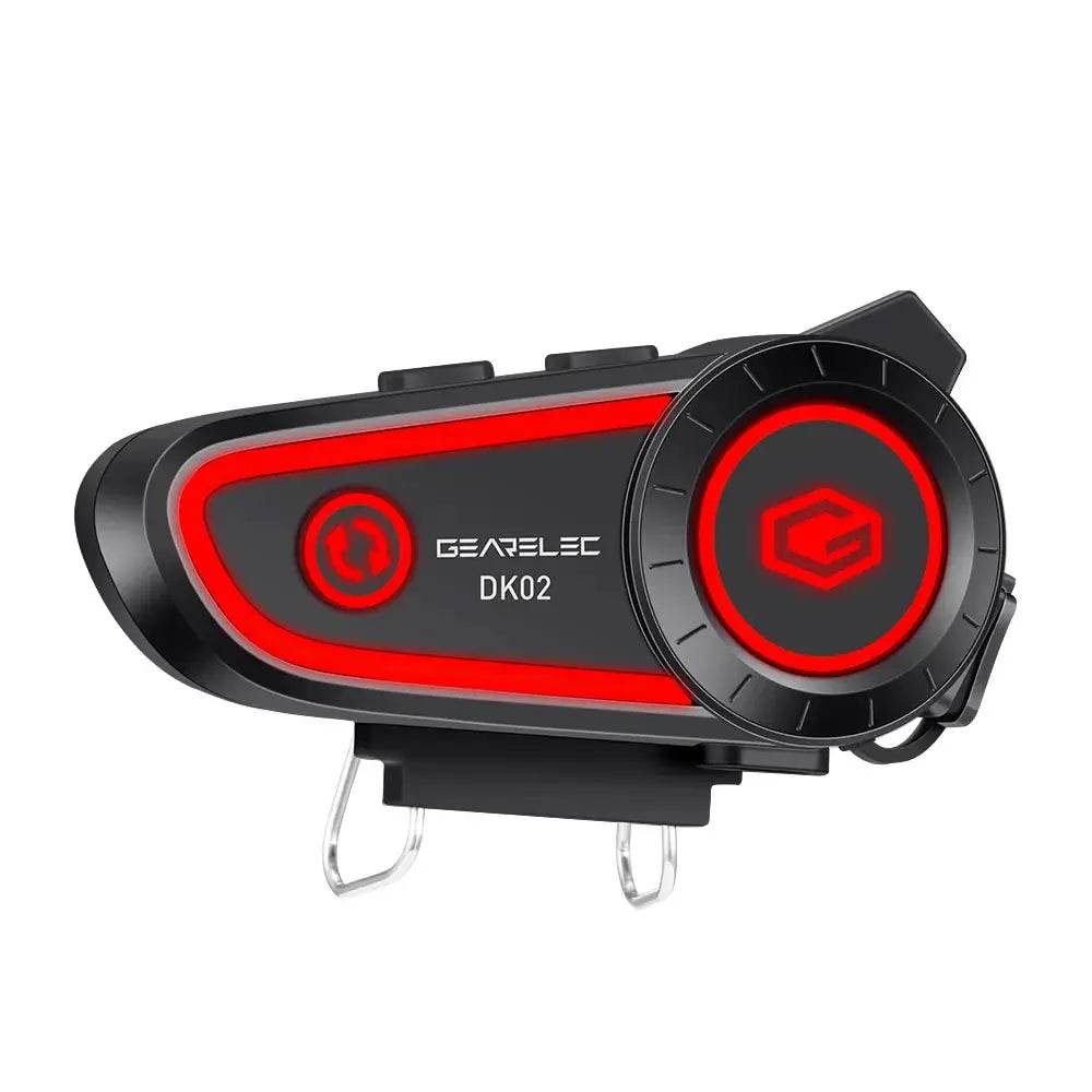 GEARELEC DK02 Bluetooth Motorcycle Helmet Headset – IPX7 Waterproof, 2800mAh Battery, Ambient Lights & Stereo Sound - One-Sake.com