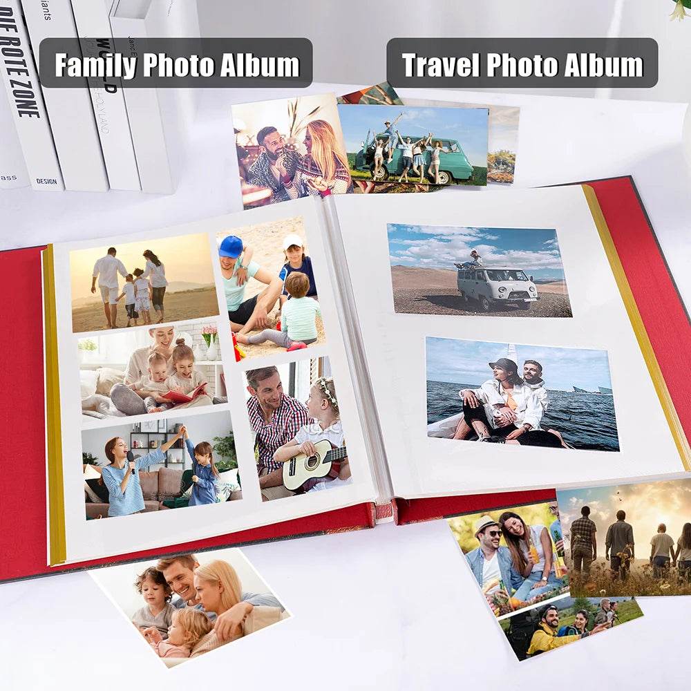 13x11 Inch DIY Handmade Photo Album Scrapbook – Retro Kraft 'Our Adventure Book' for Wedding, Anniversary & Valentine Memories | 40-Page Thick Paper with Rope Binder & Gift Box - One-Sake.com