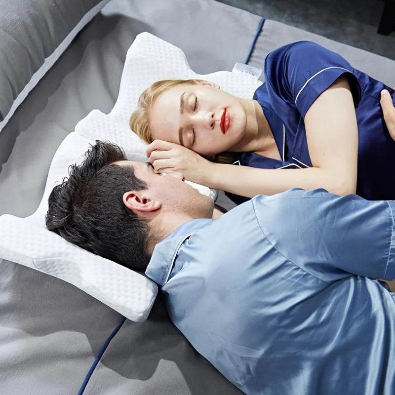 1pc Sleeping Pillow Couple Pillow Arm Pillow Slow Rebound Pressure Cuddle Pillow Memory Foam Travel Arched Shaped U Pillow - One-Sake.com