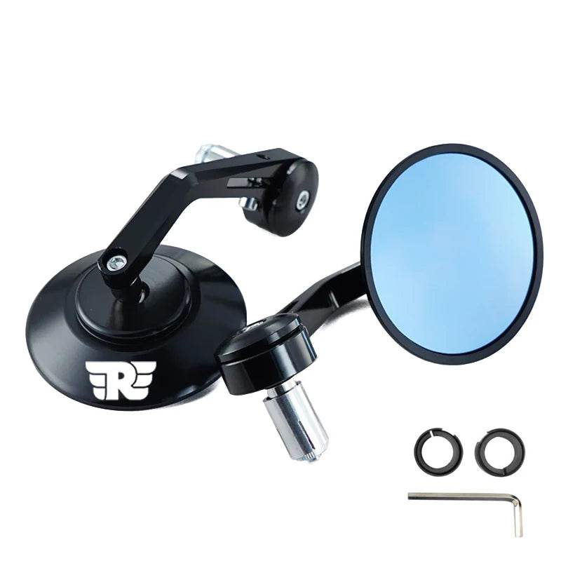 Retro CNC Bar End Mirrors for Royal Enfield Bullet, Meteor, Classic 350/500 & Interceptor 650 - Stylish Handlebar Rearview Mirrors - One-Sake.com