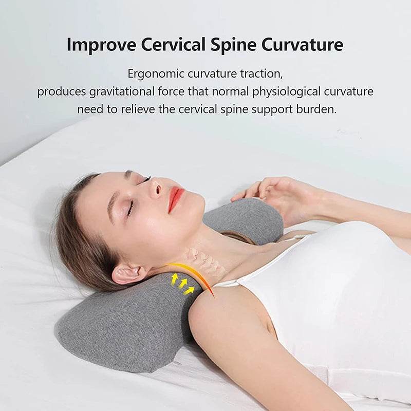 Cervical Pillow, Memory Foam Contour Pillow, Bed Pillows for Side Sleeper Ergonomic Orthopedic Sleeping Pillow, Neck Pillow - One-Sake.com