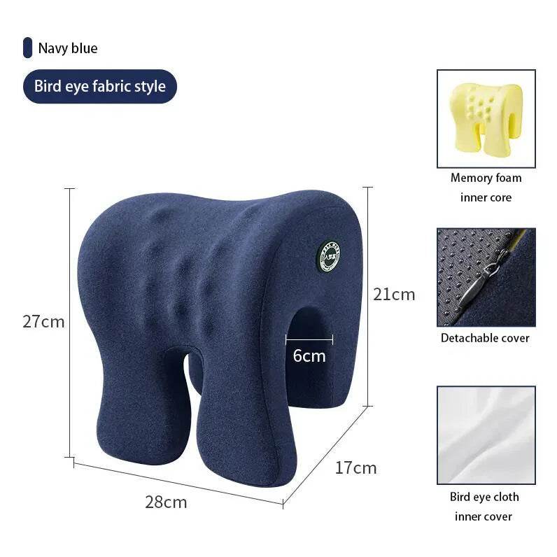 Neck Support Office Rest Lunch Break Orthopedic Student Desk Sleeping Memory Foam Nap Pillow For Travel Headrest - One-Sake.com