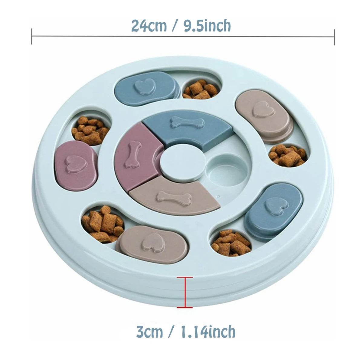 Dog Food Hiding Bowl – Slow Feeding Puzzle Toy for Boredom Relief & Mental Stimulation | Interactive Canine Educational Feeding Game for All Breeds - One-Sake.com