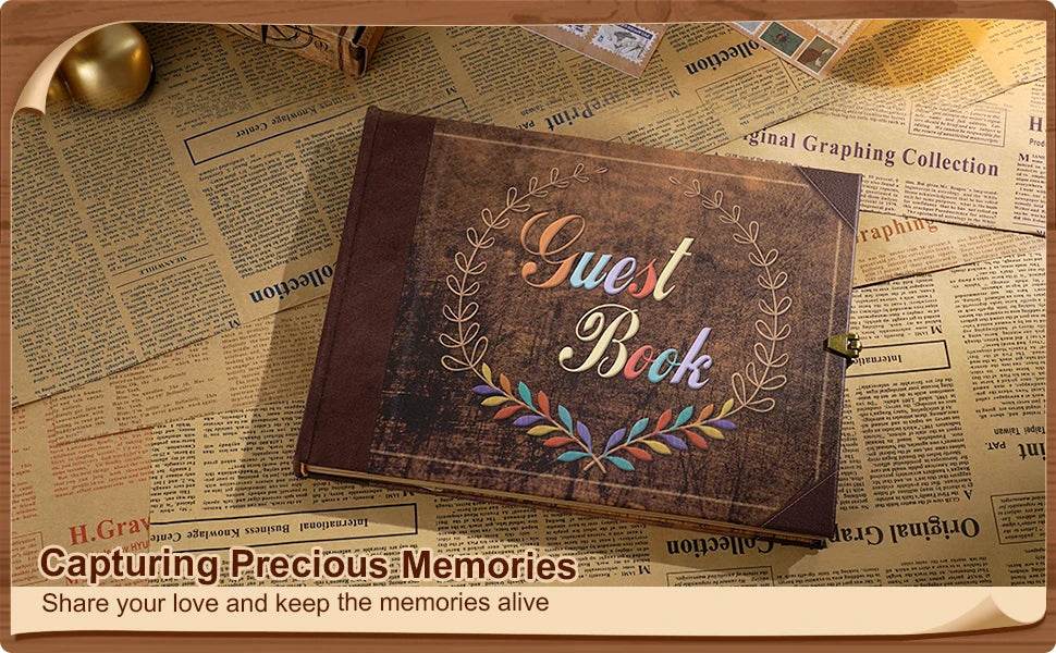 124-Page DIY Handmade Photo Album Scrapbook Kit – Retro Kraft Guest Book for Wedding, Anniversary & Travel Memories | Includes Gift Box, Stickers & Storage Pocket - One-Sake.com