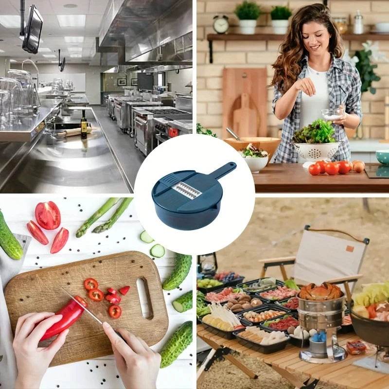 9-in-1 Multi-Functional Vegetable Cutter – Potato Slicer, Shredder & Grater for Effortless Meal Prep - One-Sake.com