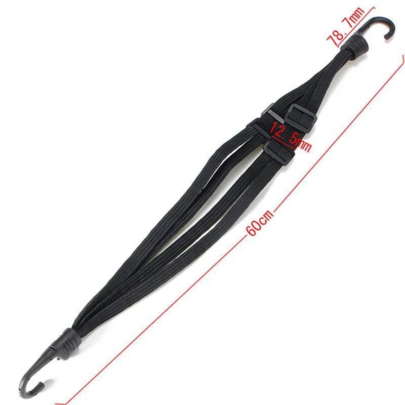 Universal 60cm Motorcycle Luggage Strap Moto Helmet Gears Fixed Elastic Buckle Rope High-Strength Retractable Protective Net - One-Sake.com