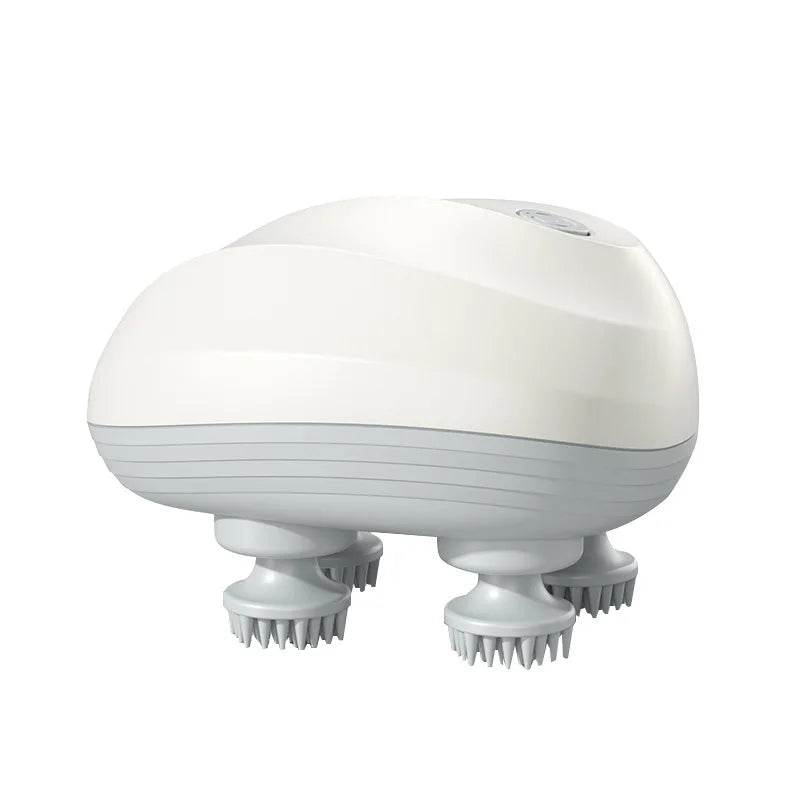 Deep Scalp Massager – 4 Silicone Heads, USB Rechargeable, Waterproof Electric Head Cleaning Tool for Humans & Pets - One-Sake.com