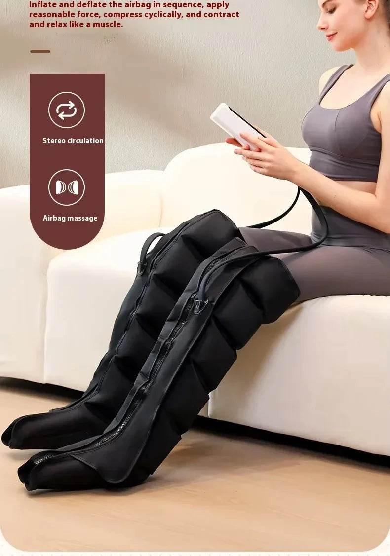 Air Pressure Leg Massager Foot Massage Boots Kneading Squeeze Deep Relaxation Calf With Remote Control - One-Sake.com