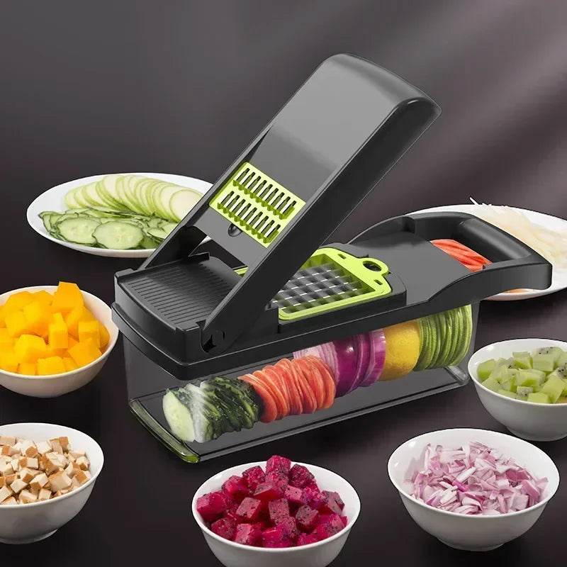 All-in-One Multifunctional Vegetable Slicer – Onion Chopper, Cucumber Slicer & Food Grater - One-Sake.com