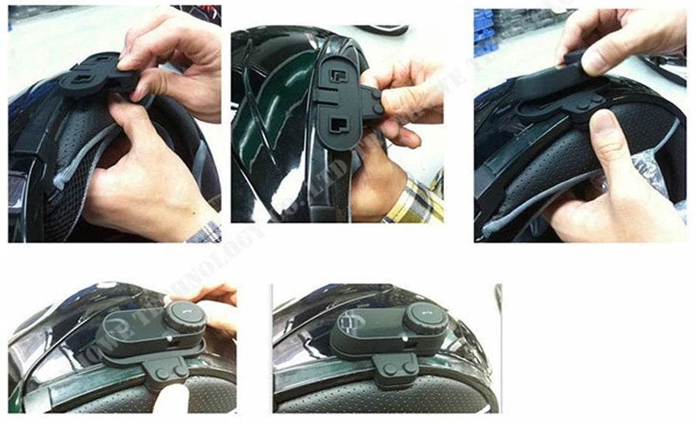 FreedConn Bluetooth Motorcycle Intercom - Wireless Helmet Headset with LCD Screen, FM Radio & Earphone for Riders - One-Sake.com