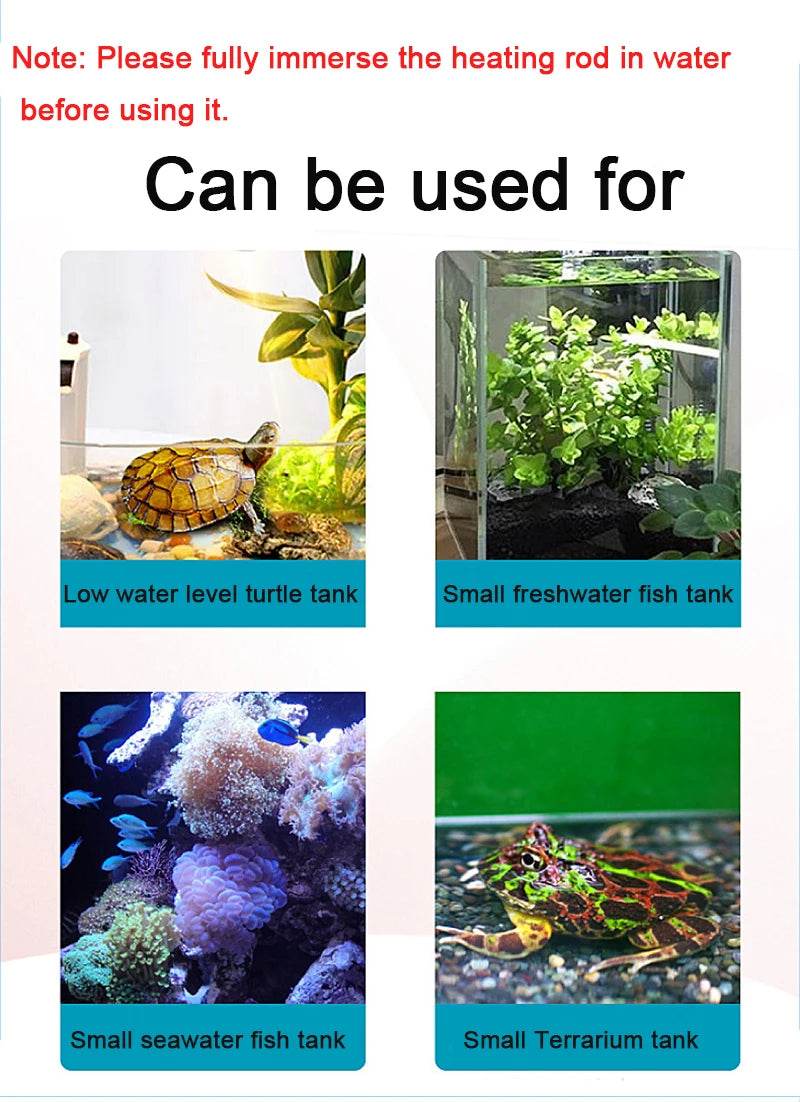 USB Mini Aquarium Heating Rod – 10W 26°C Submersible Thermostat Heater for Small Fish Tanks & Pet Water Dispensers [Quartz Explosion-Proof Design | 5V2A Power Supply | 1.2m Cable - One-Sake.com