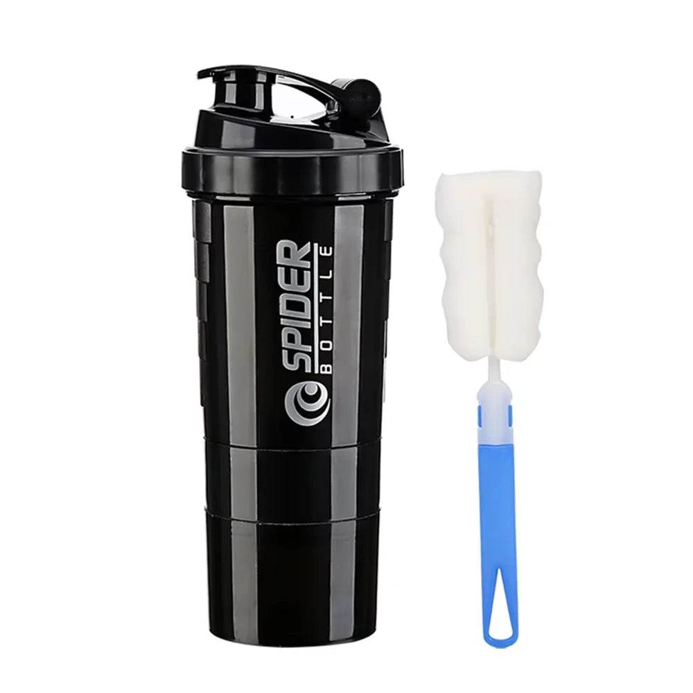 3-Layer Protein Shaker Bottle – Leak-Proof, BPA-Free, All-in-One Shaker for Gym, Fitness & Hydration - One-Sake.com
