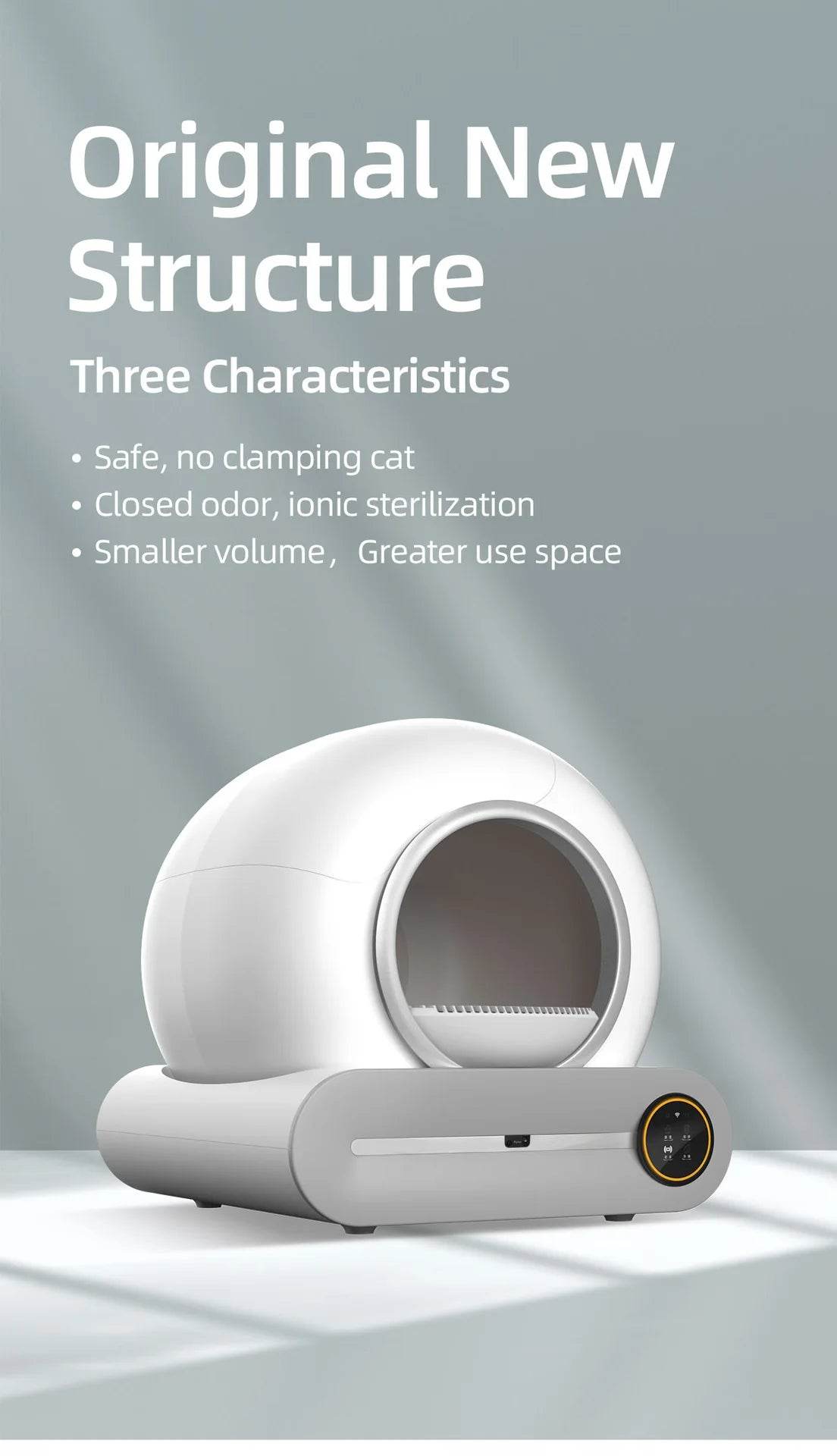 Tonepie 65L Automatic Smart Cat Litter Box – Self-Cleaning, Fully Enclosed Pet Toilet with App Control & Odor Control - One-Sake.com