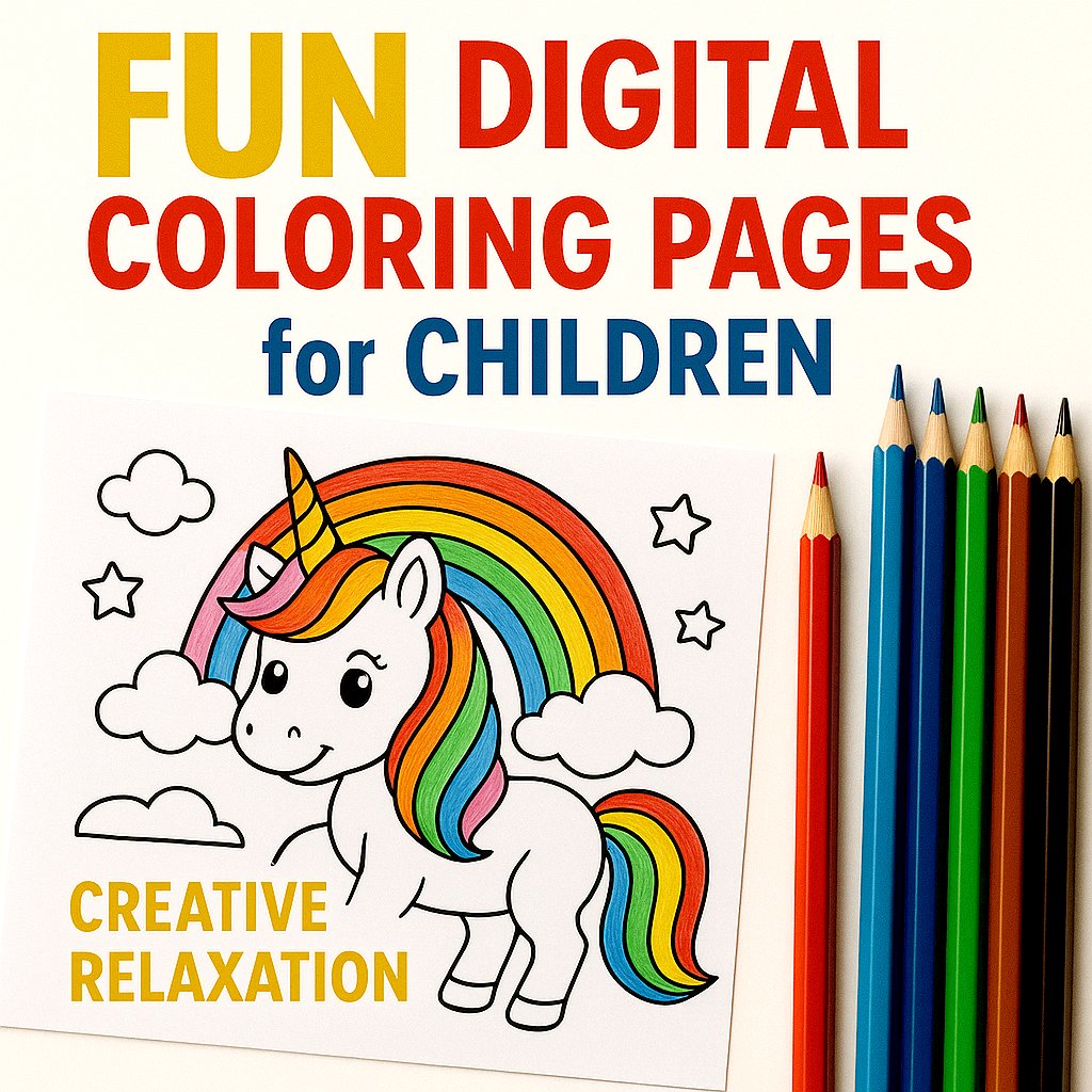 Fun Digital Coloring Pages for Children: Creative Relaxation - One-Sake.com