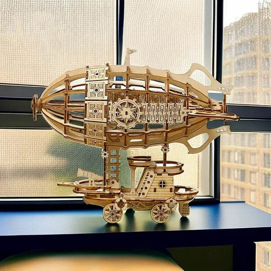 3D Wooden Puzzle Airship for Creative Builders - One-Sake.com