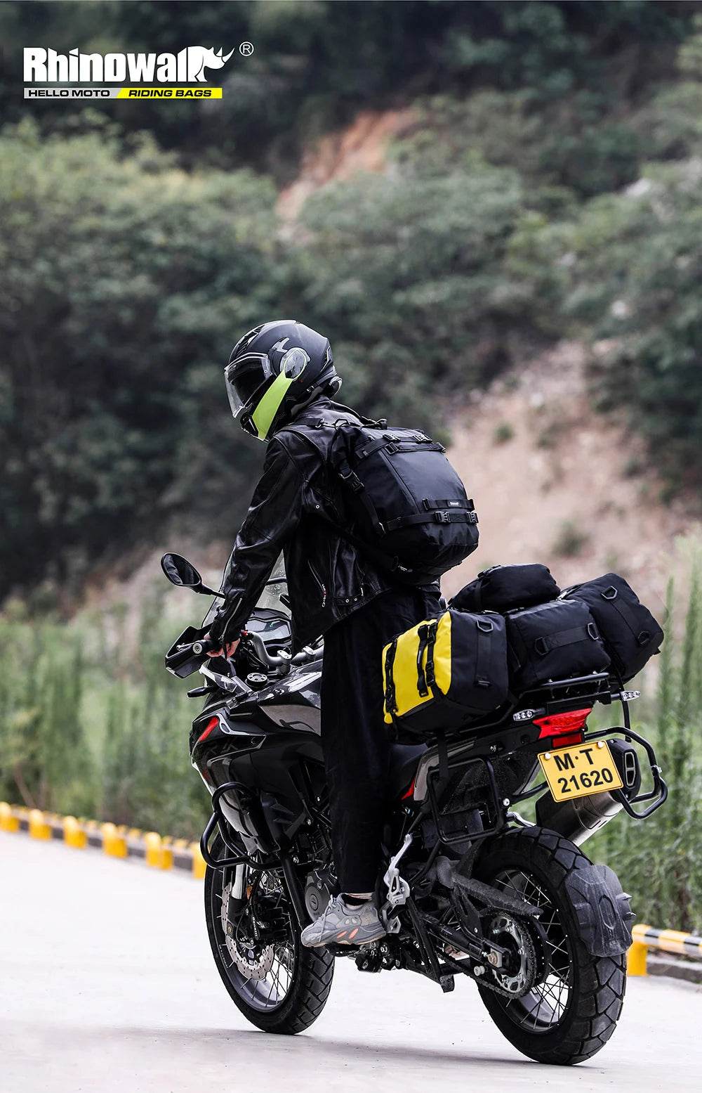 Universal Waterproof Motorcycle Back Seat Bag - 10/20/30L Multifunctional Saddle Bag & Cycling Backpack Combo - One-Sake.com