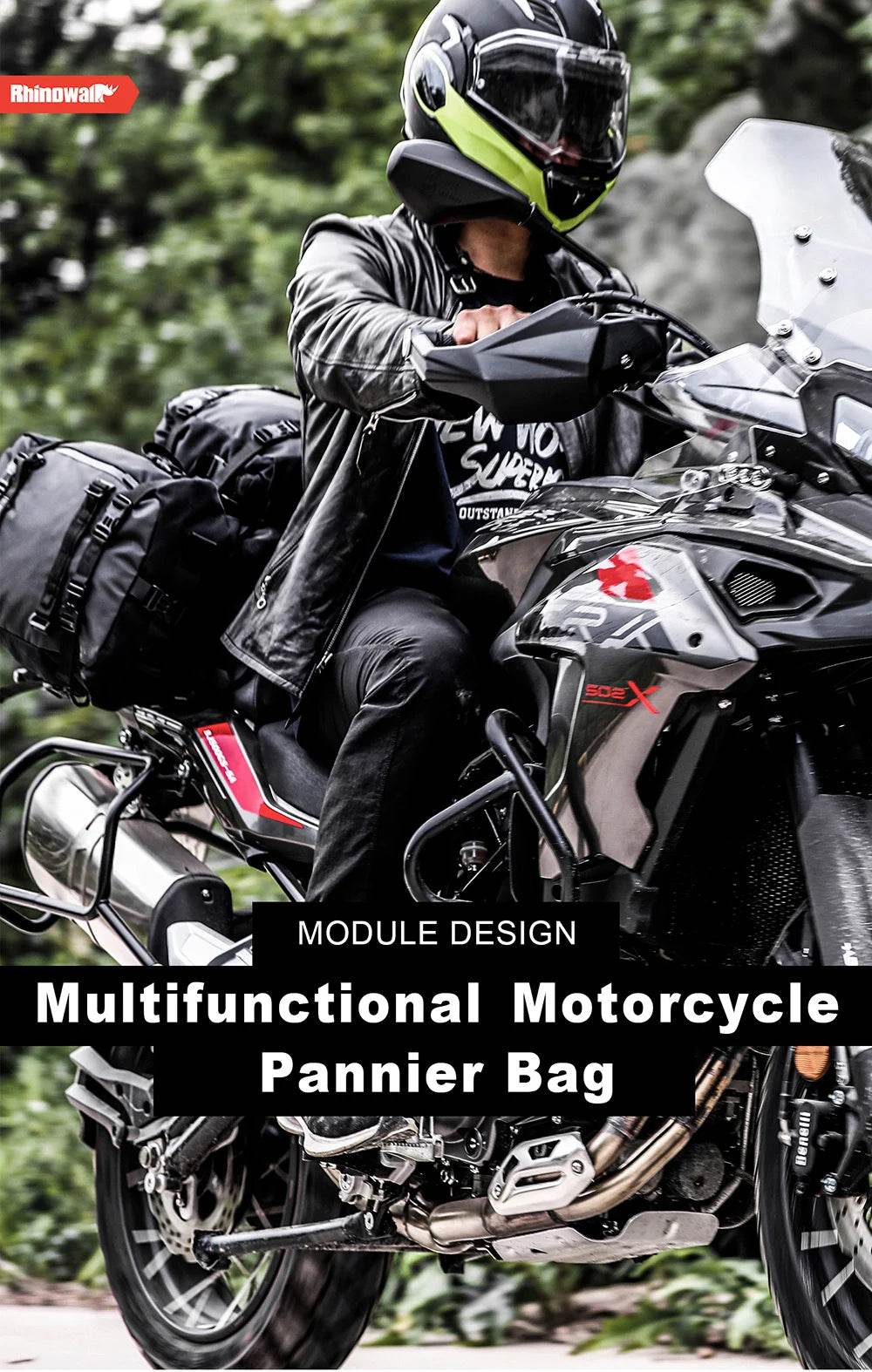 Universal Waterproof Motorcycle Back Seat Bag - 10/20/30L Multifunctional Saddle Bag & Cycling Backpack Combo - One-Sake.com