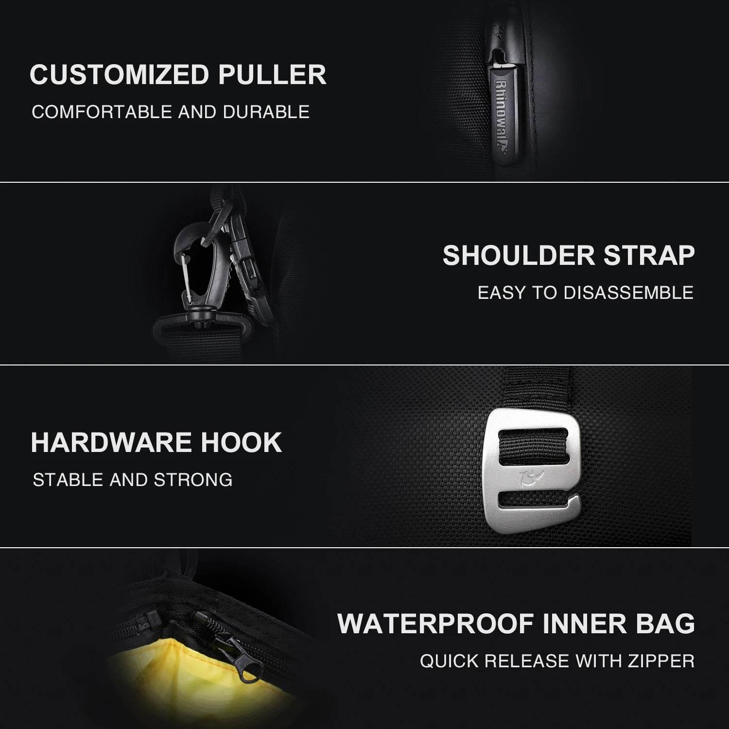 Universal Waterproof Motorcycle Back Seat Bag - 10/20/30L Multifunctional Saddle Bag & Cycling Backpack Combo - One-Sake.com