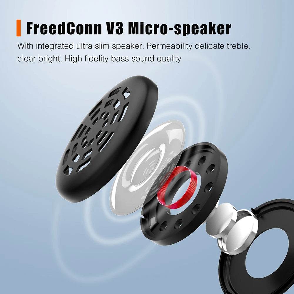 FreedConn Bluetooth Motorcycle Helmet Headset - Waterproof Intercom with Music & FM, Ultimate Riding Companion - One-Sake.com