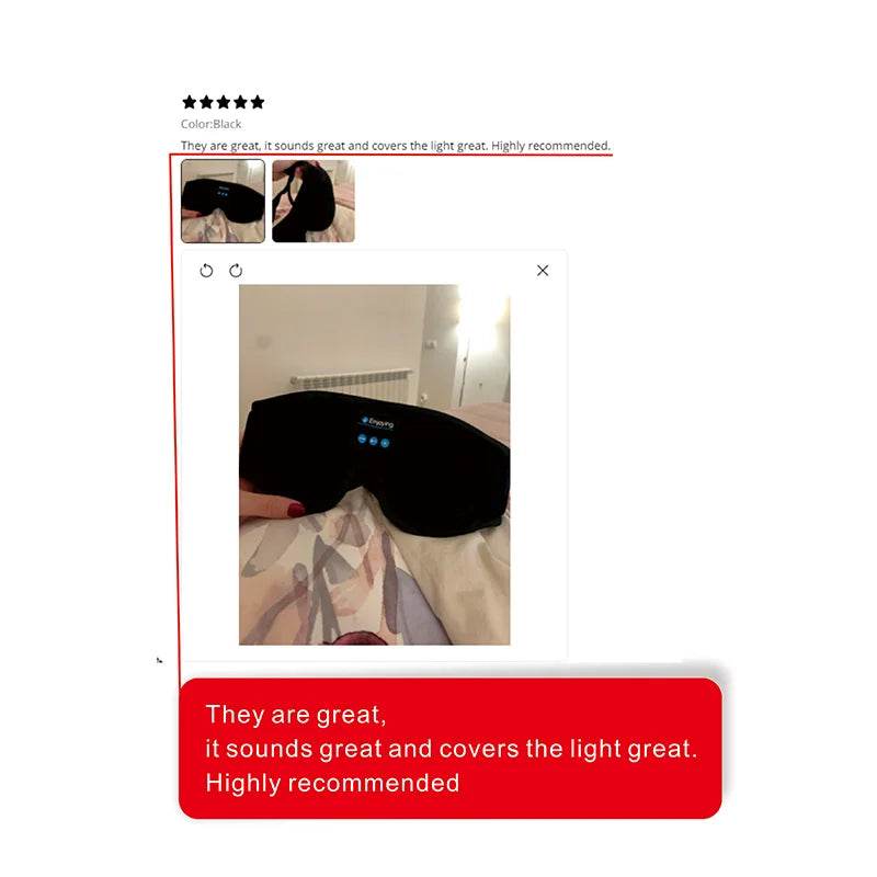 Mask For Sleep Headphones Bluetooth 3D Eye Mask Music Play Sleeping Headphones with Built-in HD Speaker - One-Sake.com