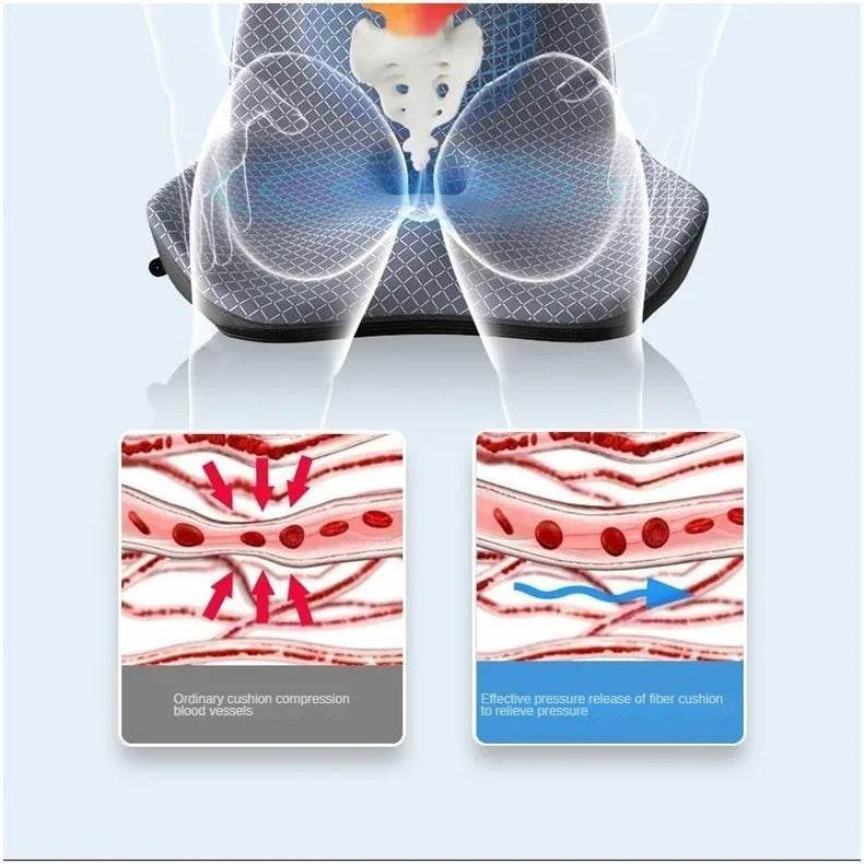 Coccyx Memory Foam Chair Orthopedic Pillow Office Seat Pad Hemorrhoid Treat Car Seat Big Cushion Relief Pain Tailbone Pillow - One-Sake.com