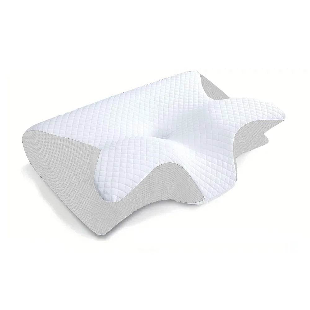 1pc Memory Foam Cervical Pillow, 2 in 1 Ergonomic Contour Orthopedic Pillow for Neck Pain, Contoured Support Pillows,Neck Pillow - One-Sake.com