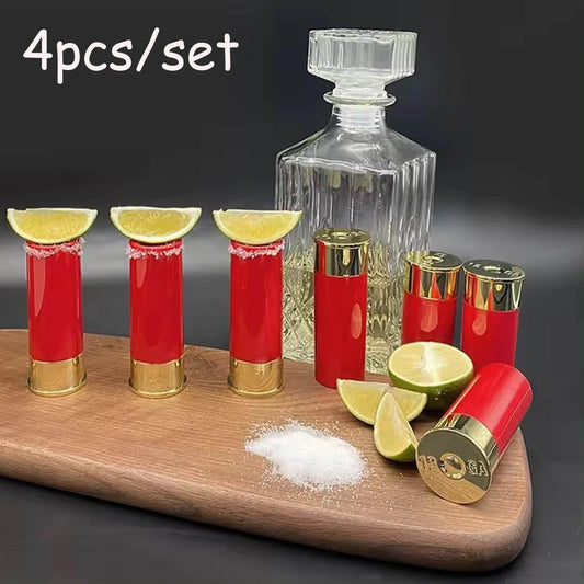 4Pcs Shotgun Shell Shot Glasses – Unique Hunting-Themed Drinking Cups, Perfect Gift for Men - One-Sake.com