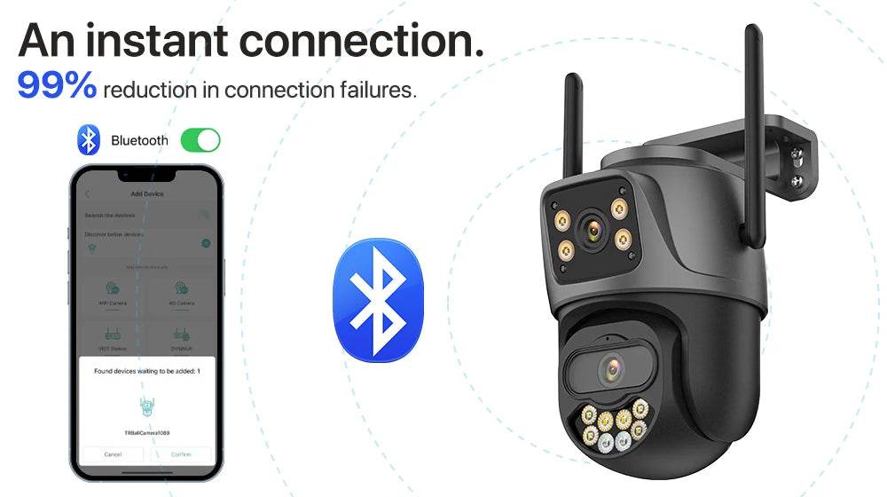 External WiFi PTZ Camera Dual Lens 4K 8MP HD – Outdoor IP Security Camera with Auto Tracking, Full Color Night Vision &amp; IP66 Waterproof [iCSee P2P Remote Monitoring | 2-Way Audio | SD Card &amp; Cloud Storage] - One-Sake.com