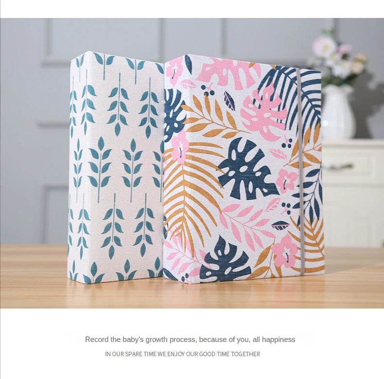 200-Sheet 6-Inch Fabric Photo Album – Creative Interleaf Design Family Memory Book for Children Growth, Weddings &amp; Memorial Keepsakes | Large Capacity Fabric Scrapbook - One-Sake.com