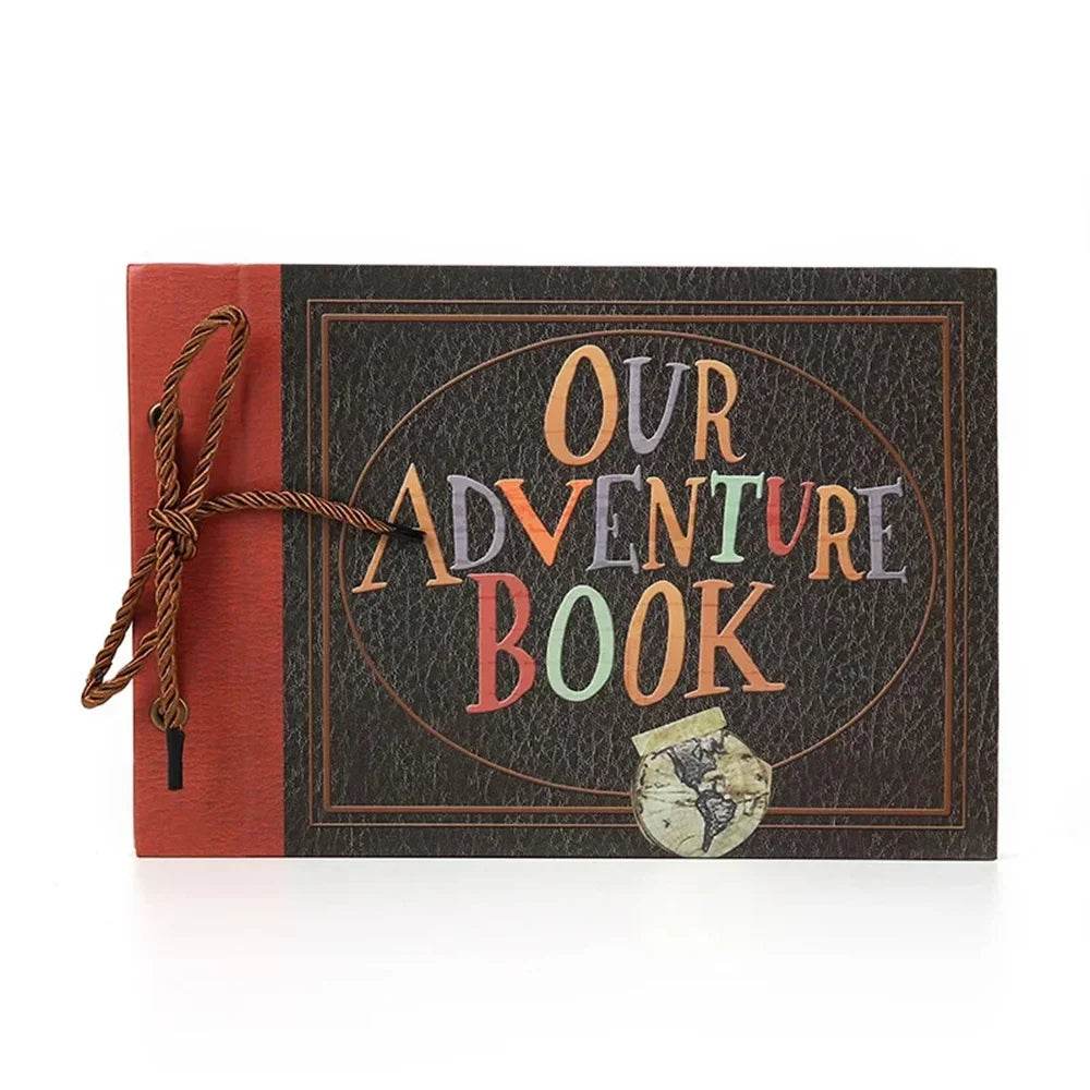 40-Page DIY Adventure Album – Handmade Kraft Scrapbook for Wedding, Anniversary &amp; Travel Memories | Vintage-Style Photo Album with Pocket &amp; Ribbon Bookmark - One-Sake.com