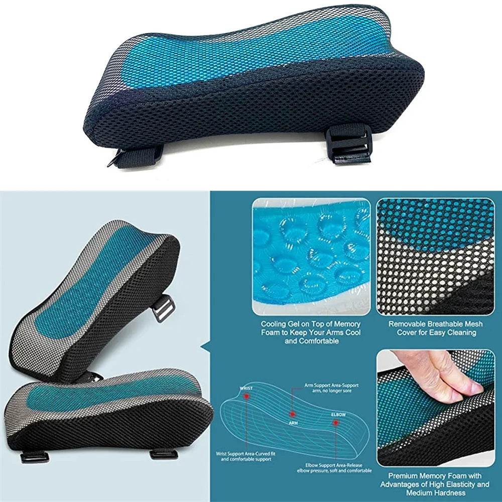 Office Chair Armrest Pad Elbow Pillow Comfortable Support Cushion Memory Foam Inner Core Sofa Cushion For Home Office Game Chair - One-Sake.com