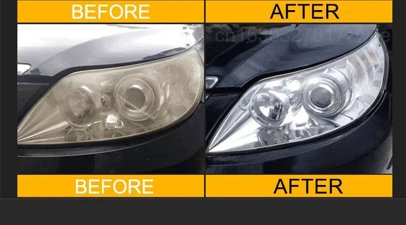Car Headlight Restoration Polishing Kit – Oxidation Remover Paste for Yellowed, Foggy, or Scratched Headlights [Scratch Repair Paste for Improved Night Visibility &amp; Vehicle Maintenance] - One-Sake.com